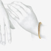 Flush Set Asymmetric Curved Sandblasted Cuff Starry Bangle