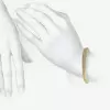 Flush Set Asymmetric Curved Sandblasted Cuff Starry Bangle