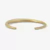 Flush Set Asymmetric Curved Sandblasted Cuff Starry Bangle