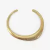 Flush Set Asymmetric Curved Sandblasted Cuff Starry Bangle