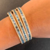 14ctw Baguette Cut Multicolor Tennis Bangle