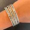 14ctw Baguette Cut Multicolor Tennis Bangle