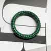 Emerald Inside and Out Paved Eternity Ring