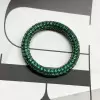 Emerald Inside and Out Paved Eternity Ring