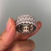 Handmade White Sapphire Radiant Cut Eternity Band Ring