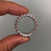 Handmade White Sapphire Radiant Cut Eternity Band Ring