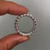 Handmade White Sapphire Radiant Cut Eternity Band Ring