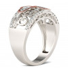 Handmde Heart Round Cut Sterling Silver Women's Band