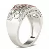 Handmde Heart Round Cut Sterling Silver Women's Band