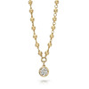 3.8ct Round Cut Pendant Bead Chain Necklace