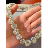 240ctw Round Cut White Sapphire Statement Necklace