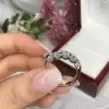 1.35ct Five-Stone Round Cut White Sapphire Wedding Band