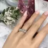 1.35ct Five-Stone Round Cut White Sapphire Wedding Band