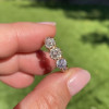 2.20ctw Five-stone Old Mine Cut Eternity Band in Sterling Silver