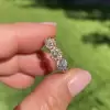 2.20ctw Five-stone Old Mine Cut Eternity Band in Sterling Silver