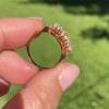 2.20ctw Five-stone Old Mine Cut Eternity Band in Sterling Silver