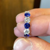 2.52ct Round Cut Blue Sapphire Eternity Band