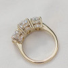 8ctw Oval Cut Under Halo Three Stone Engagement Ring