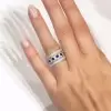 Handmade 3pc 5ct stackable bands Ring Set