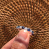 Handmade 1.65CT Sapphire & Diamond Anniversary Band