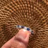 Handmade 1.65CT Sapphire & Diamond Anniversary Band