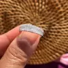 7ct Baguette Cut White Sapphire Wedding Band