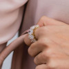 10.7ct Five-Stone White Sapphire Wedding Band in Gold