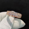 4.5ct Round Cut Double Row Eternity Band In Rose Gold