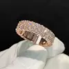 4.5ct Round Cut Double Row Eternity Band In Rose Gold