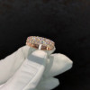 4.5ct Round Cut Double Row Eternity Band In Rose Gold