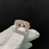 4.5ct Round Cut Double Row Eternity Band In Rose Gold
