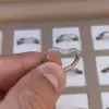 Handmade 0.88ct Wedding Eterniy Band in Sterling Silver