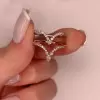 Handmade 1.65ct 2PCS Double Tone Eternity Anniversary Band