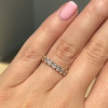Handmade 0.7 CT Seven-stone Wedding Band in Rose Gold