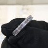 2.35ct Emerald Cut White Sapphire Eternity Band