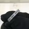 2.35ct Emerald Cut White Sapphire Eternity Band