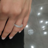 3.75ctw Round Cut White Sapphire 4 Rows Eternity Band