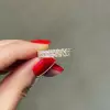 1.95ct Round Cut White Sapphire Half Double Row Band in Gold