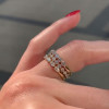 Handmade 3pcs Marquise&Round Cut Wedding Eternity Band