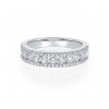 Round Cut White Sapphire Classic Dainty Wedding Band