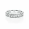 Round Cut White Sapphire Classic Dainty Wedding Band