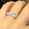 Round Cut White Sapphire Classic Dainty Wedding Band