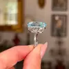 15ct Oval Cut Aquamarine Classic Cocktail Ring