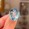 15ct Oval Cut Aquamarine Classic Cocktail Ring