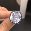 Luxury Cushion Cut Silver Engagement Ring