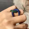 Paved Multicolor Sapphire Bold Knot Unisex Ring