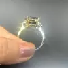9.5ct Cushion Cut Blue Sapphire Engagement Ring