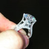 4ct Round Cut White Sapphire Engagement Ring