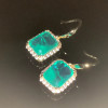 10ctw Halo Emerald Cut Green Sapphire Classic Drop Earrings