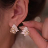 0.85ct White Sapphire Christmas Tree Stud Earrings in Gold